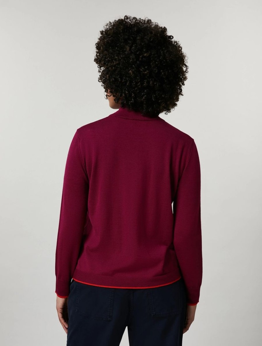 Vetements Marina Rinaldi | Pull En Laine Merinos Violet