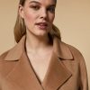 Vetements Marina Rinaldi | Manteau Double Face En Pure Laine Chameau