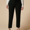 Vetements Marina Rinaldi | Pantalon Slim En Cady De Triacetate Noir