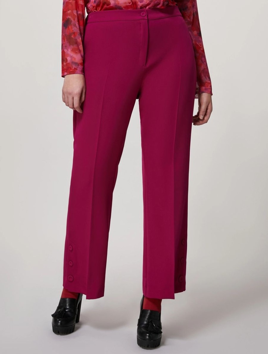 Vetements Marina Rinaldi | Pantalon En Tissu Technique Violet