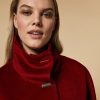 Vetements Marina Rinaldi | Manteau En Drap De Laine Rouge