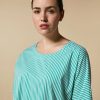 Vetements Marina Rinaldi | Blouse En Coton Melange Vert Pastel