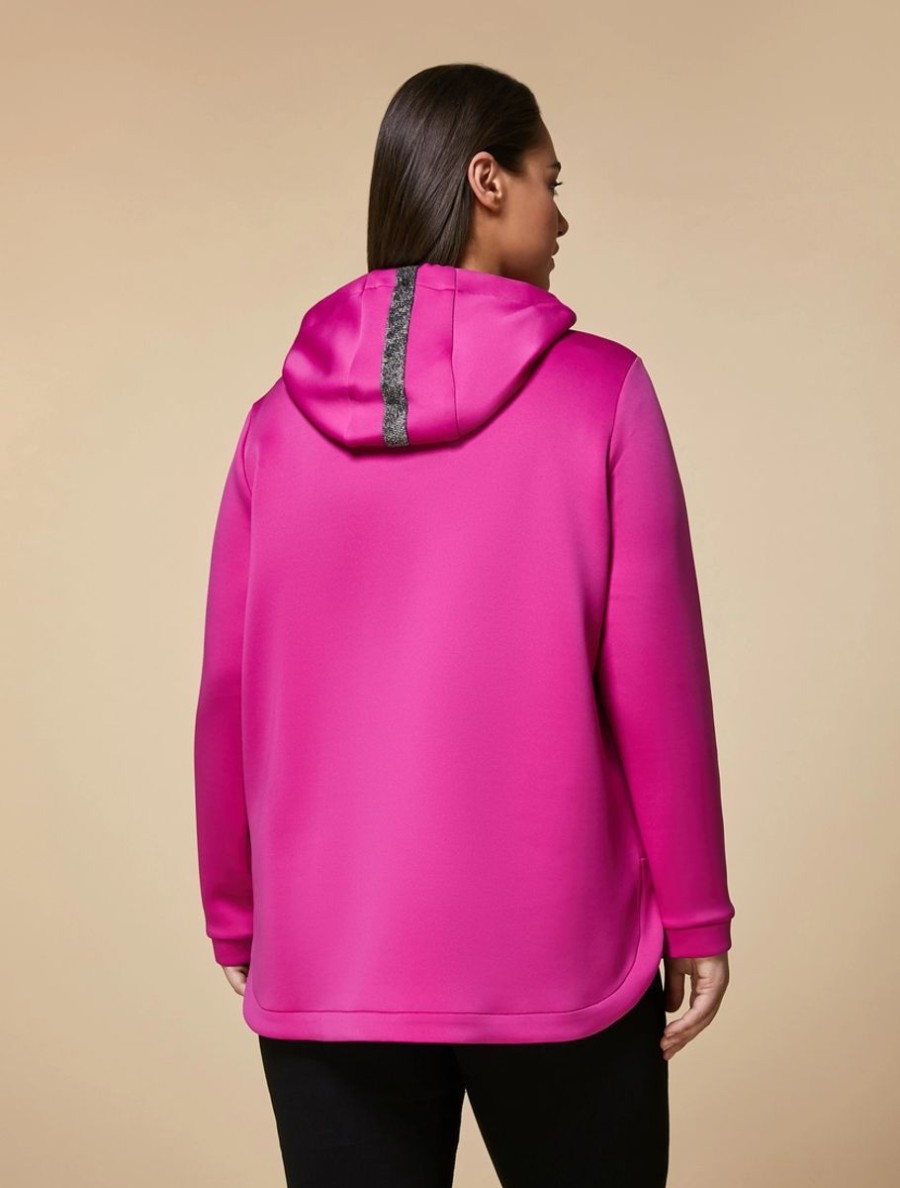 Vetements Marina Rinaldi | Veste En Jersey Scuba Fuchsia