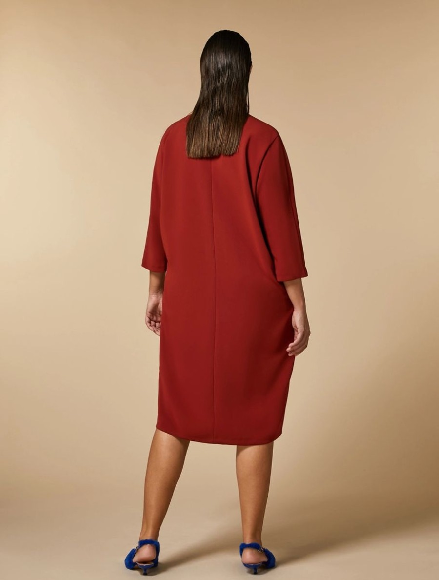 Vetements Marina Rinaldi | Robe En Triacetate Rouiller