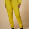 Vetements Marina Rinaldi | Pantalon En Molleton De Coton Moutarde