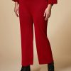 Vetements Marina Rinaldi | Pantalon En Maille Rouge