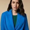 Vetements Marina Rinaldi | Veste En Cady De Triacetate Bleuet