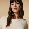 Vetements Marina Rinaldi | Pull En Alpaga Melange Blanc