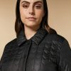 Vetements Marina Rinaldi | Doudoune Matelassee Pied De Poule Noir