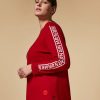 Vetements Marina Rinaldi | Pull En Viscose Technique Rouge