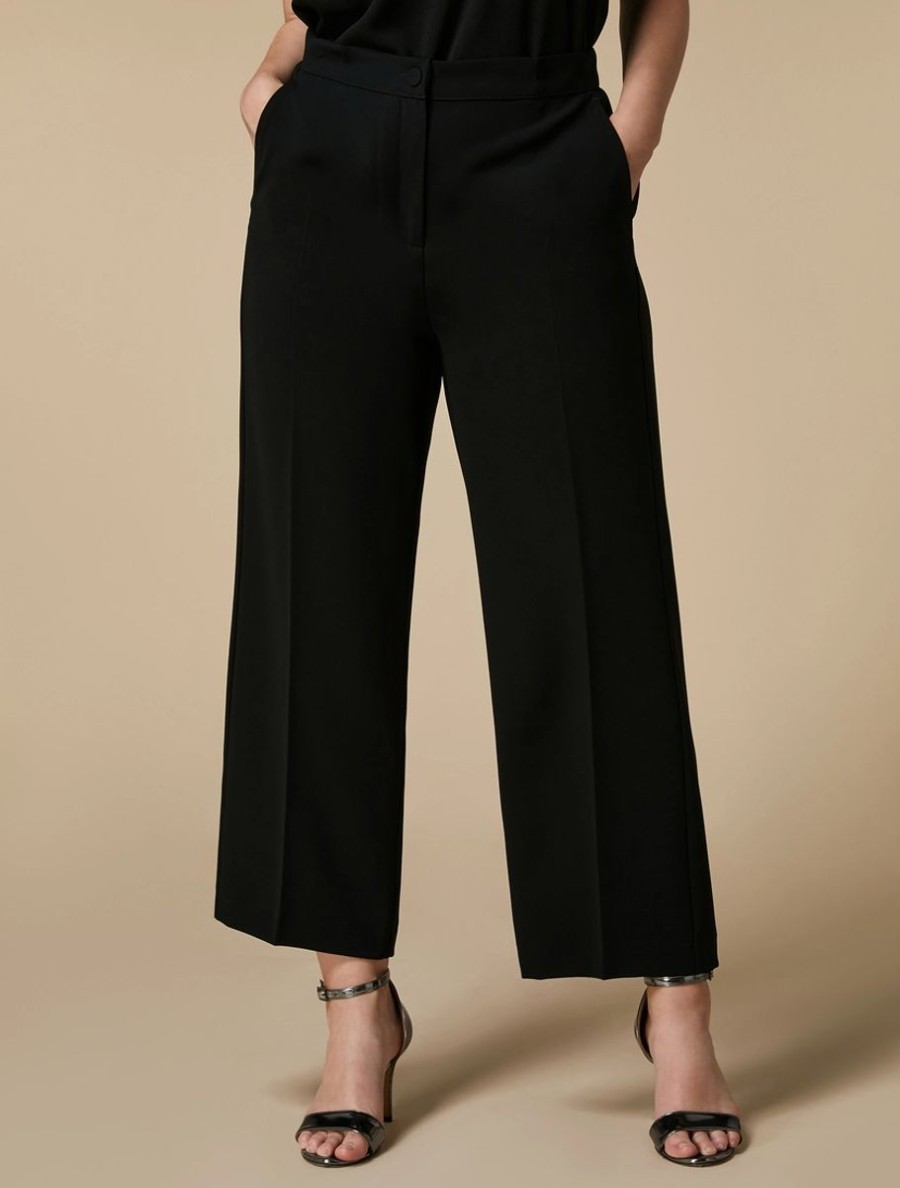 Vetements Marina Rinaldi | Pantalon Droit En Triacetate Noir