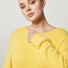 Vetements Marina Rinaldi | Pull En Fil Aspect Fourrure Jaune