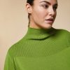 Vetements Marina Rinaldi | Pull En Laine Melangee Olive Verte