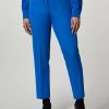 Vetements Marina Rinaldi | Pantalon En Tissu Technique Bleu De Chine