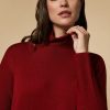 Vetements Marina Rinaldi | Pull En Laine Melangee Rouge