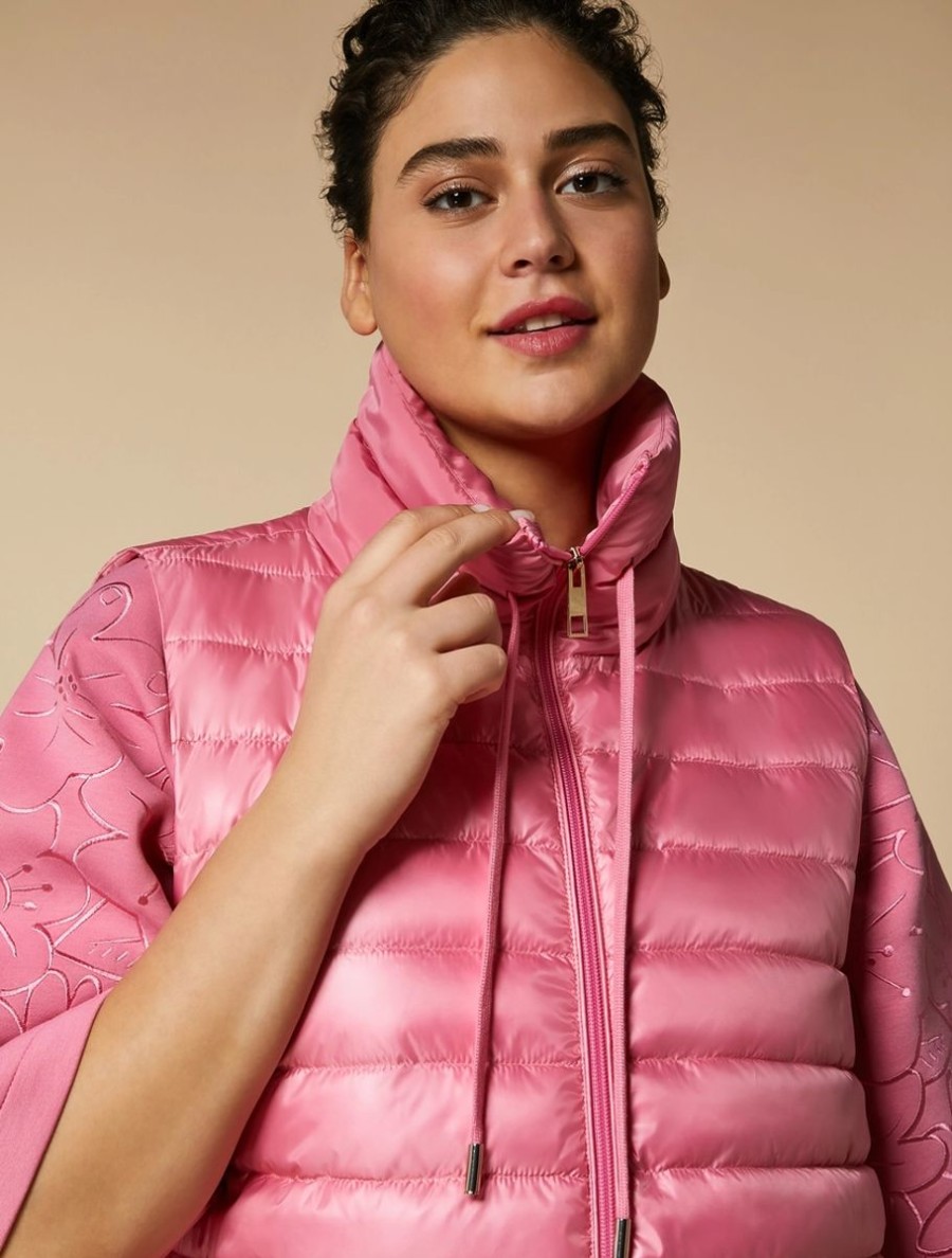 Vetements Marina Rinaldi | Gilet Matelasse Deperlant Rose