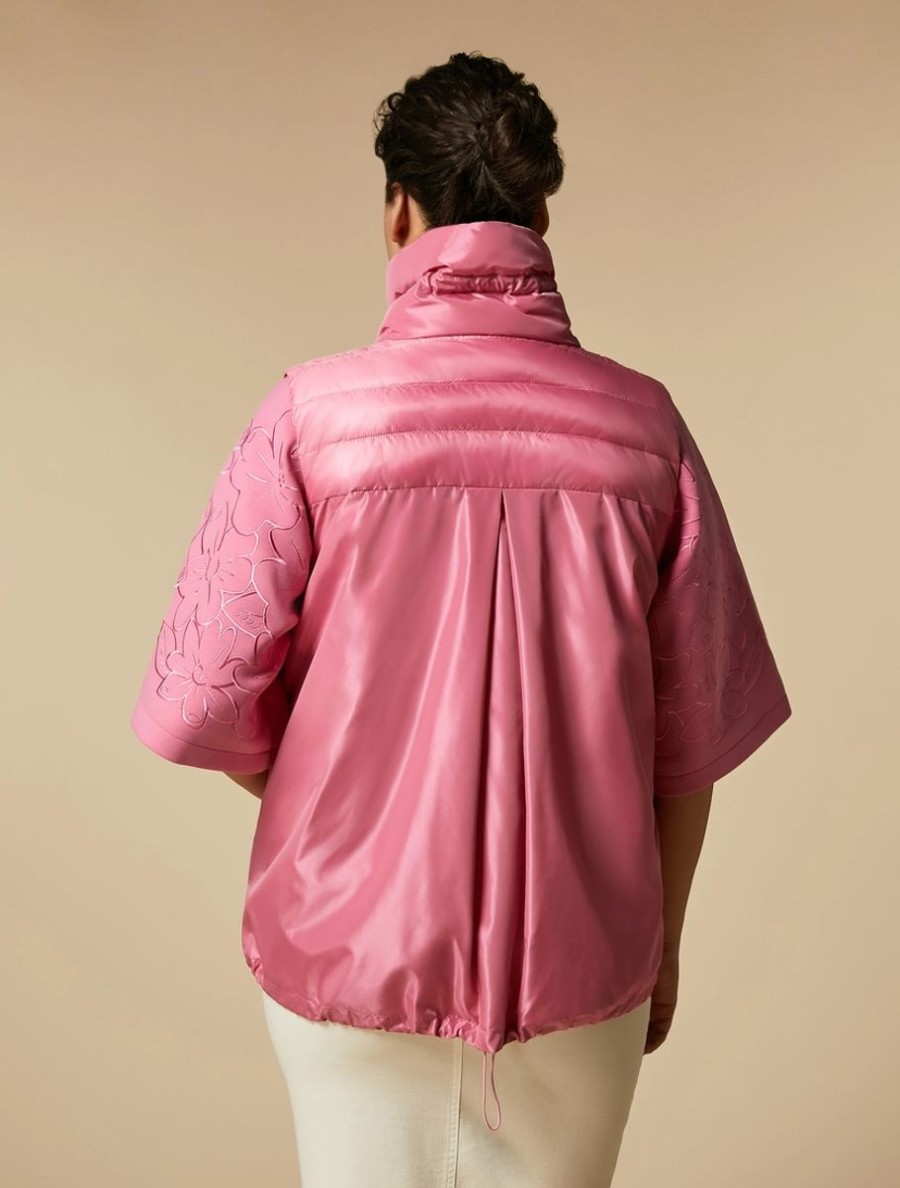 Vetements Marina Rinaldi | Gilet Matelasse Deperlant Rose