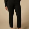 Vetements Marina Rinaldi | Pantalon En Pur Drap De Laine Noir