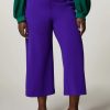 Vetements Marina Rinaldi | Pantalon En Crepe Jersey Scuba Violet