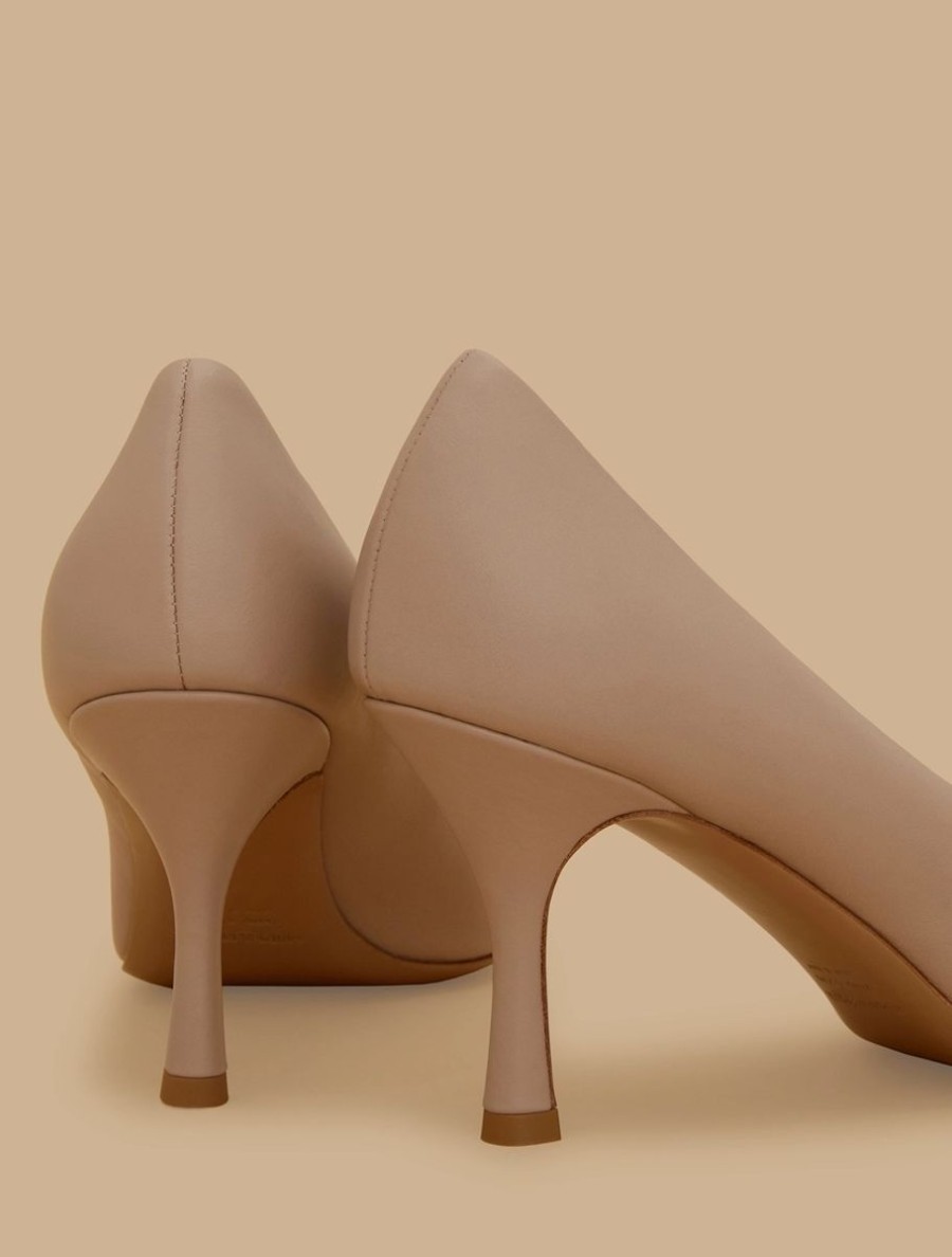 Accessoires Marina Rinaldi | Escarpins En Cuir Beige