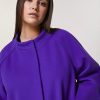 Vetements Marina Rinaldi | Veste En Jersey Compacte Violet