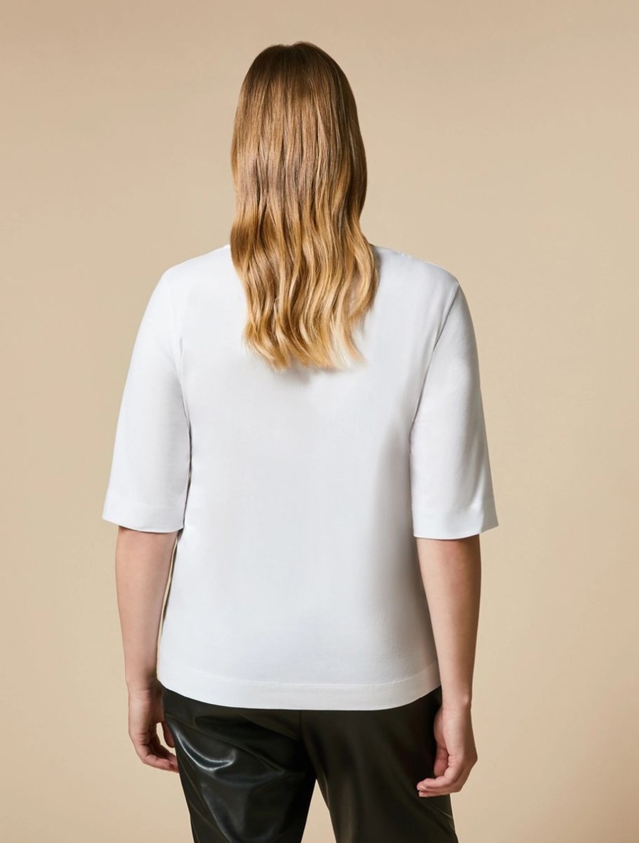 Vetements Marina Rinaldi | Tee-Shirt En Jersey Blanc