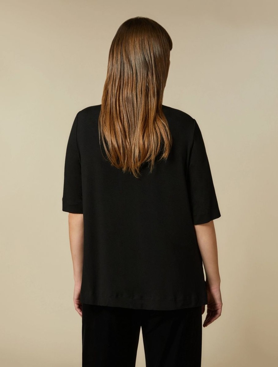 Vetements Marina Rinaldi | Tunique En Jersey De Viscose Noir