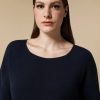 Vetements Marina Rinaldi | Pull Pur Cachemire Marine Fonce