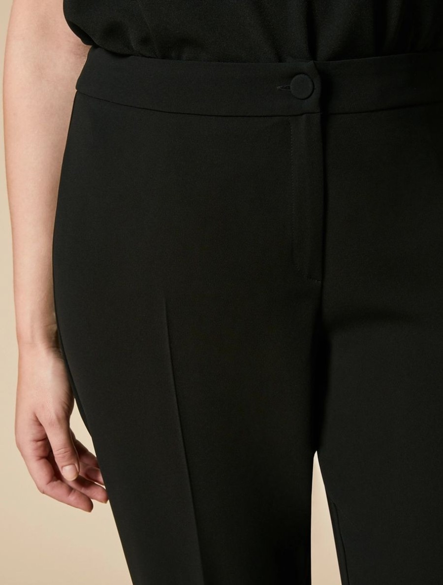 Vetements Marina Rinaldi | Pantalon Slim En Triacetate Noir