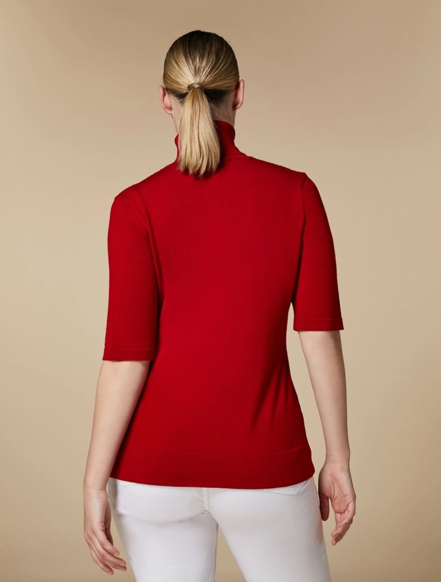 Vetements Marina Rinaldi | Pull En Laine Rouge