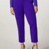 Vetements Marina Rinaldi | Pantalon En Crepe Jersey Scuba Violet