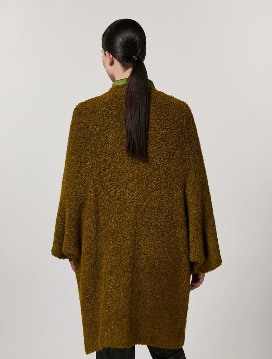 Vetements Marina Rinaldi | Cardigan Boucle Olive Verte