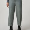 Vetements Marina Rinaldi | Pantalon En Flanelle Stretch Gris Clair