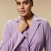 Vetements Marina Rinaldi | Blazer En Jersey De Velours Lilas