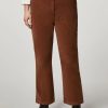 Vetements Marina Rinaldi | Pantalon En Velours Stretch Brun