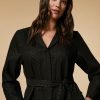 Vetements Marina Rinaldi | Robe Chemise En Jacquard Noir