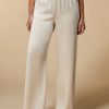 Vetements Marina Rinaldi | Pantalon En Tissu Brillant Beige