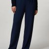 Vetements Marina Rinaldi | Pantalon Fluide En Cady Stretch Marine Fonce