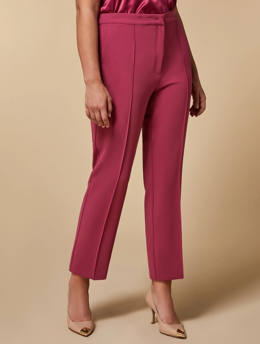 Vetements Marina Rinaldi | Pantalon En Triacetate Fuchsia