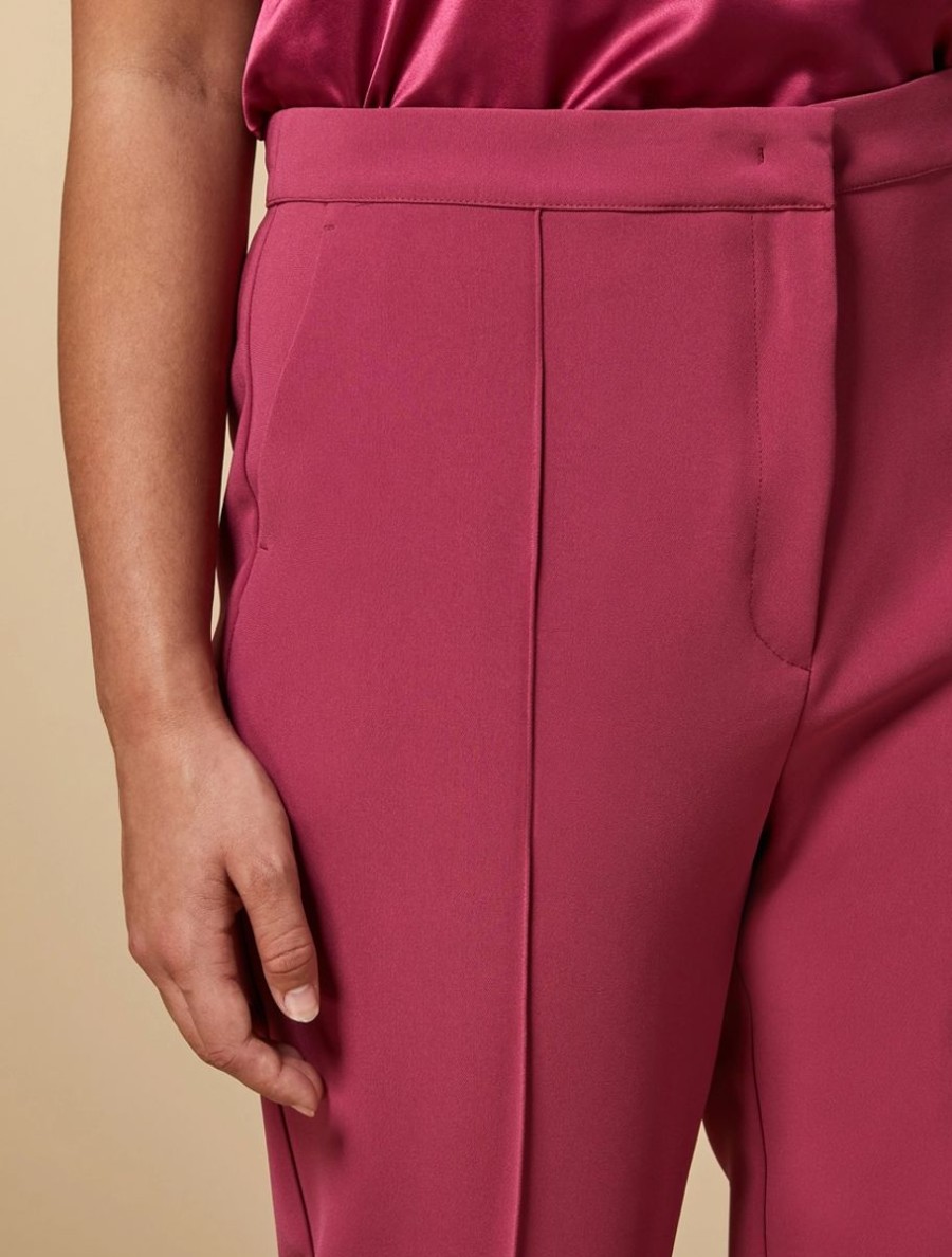 Vetements Marina Rinaldi | Pantalon En Triacetate Fuchsia