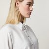 Vetements Marina Rinaldi | Tunique En Tissu Jacquard Blanc