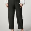 Vetements Marina Rinaldi | Pantalon En Flanelle Stretch Gris Fonce