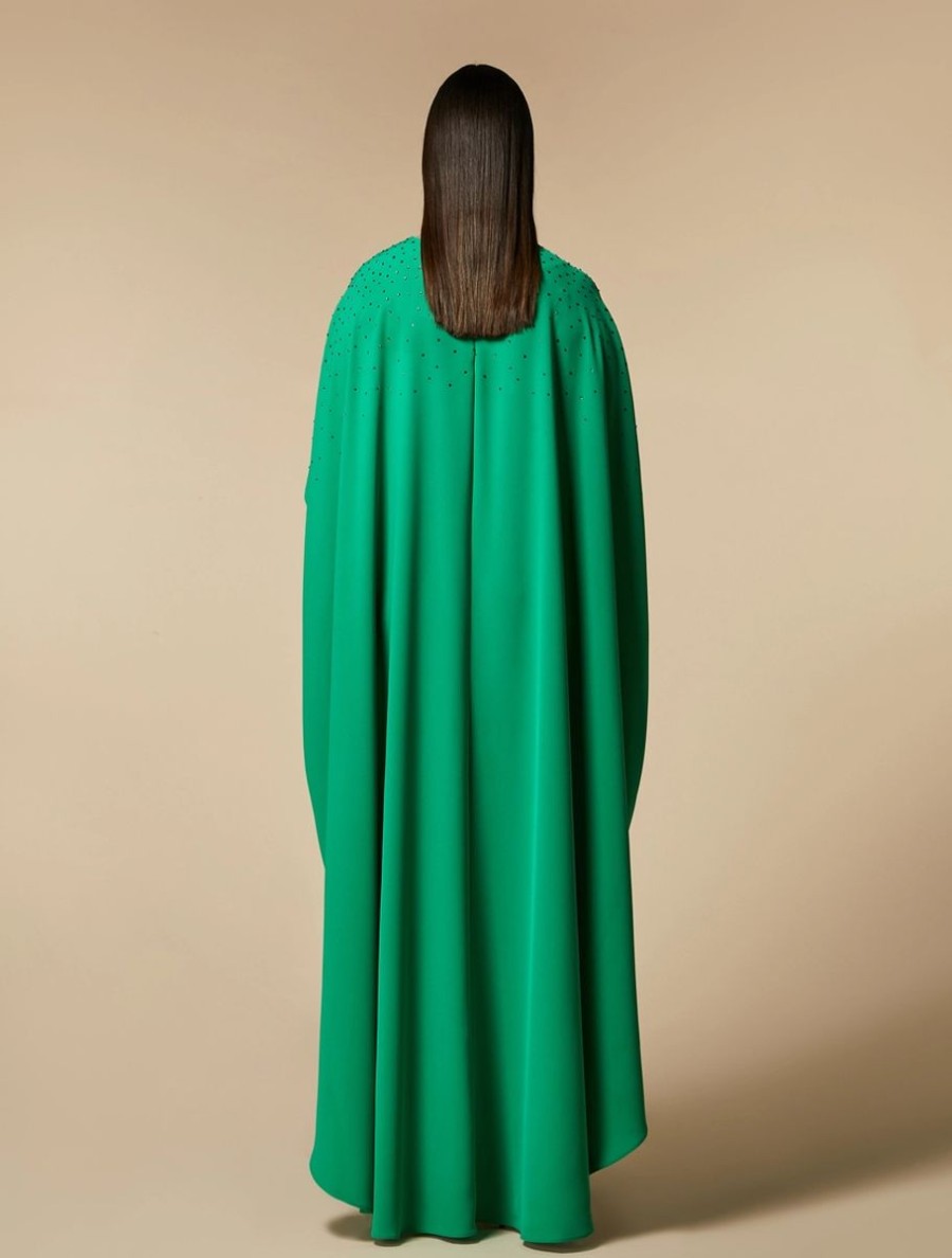 Vetements Marina Rinaldi | Robe En Cady Extensible Vert