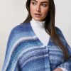 Vetements Marina Rinaldi | Cardigan En Laine Melangee Bleu Ski