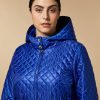 Vetements Marina Rinaldi | Parka Matelassee Deperlante Bleu De Chine