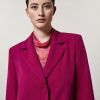 Vetements Marina Rinaldi | Veste En Tissu Extensible Violet