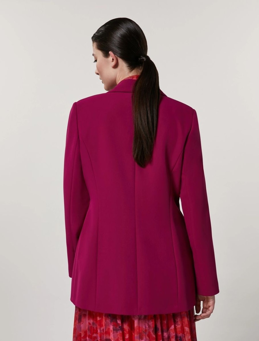 Vetements Marina Rinaldi | Veste En Tissu Extensible Violet