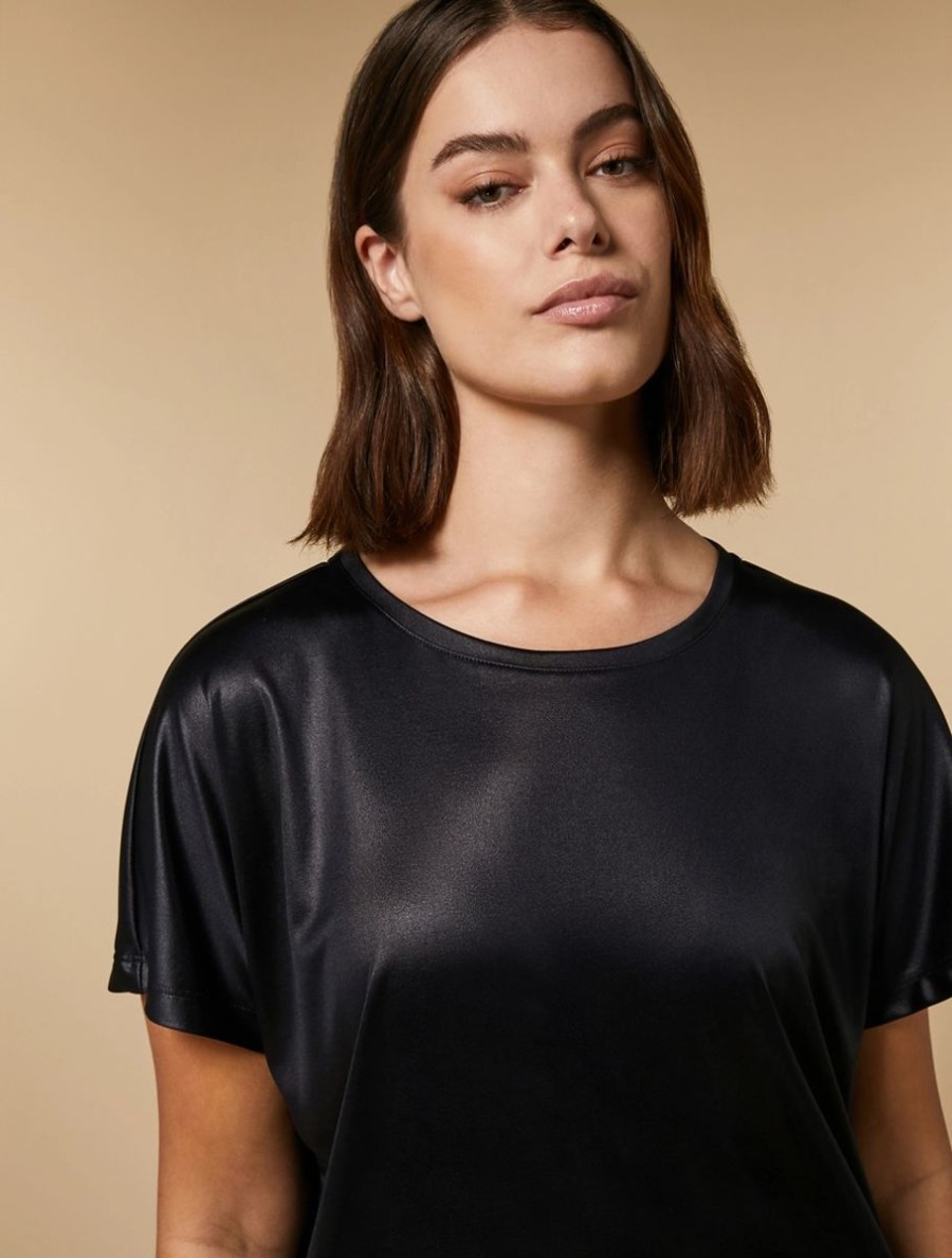 Vetements Marina Rinaldi | Tee-Shirt En Jersey Noir