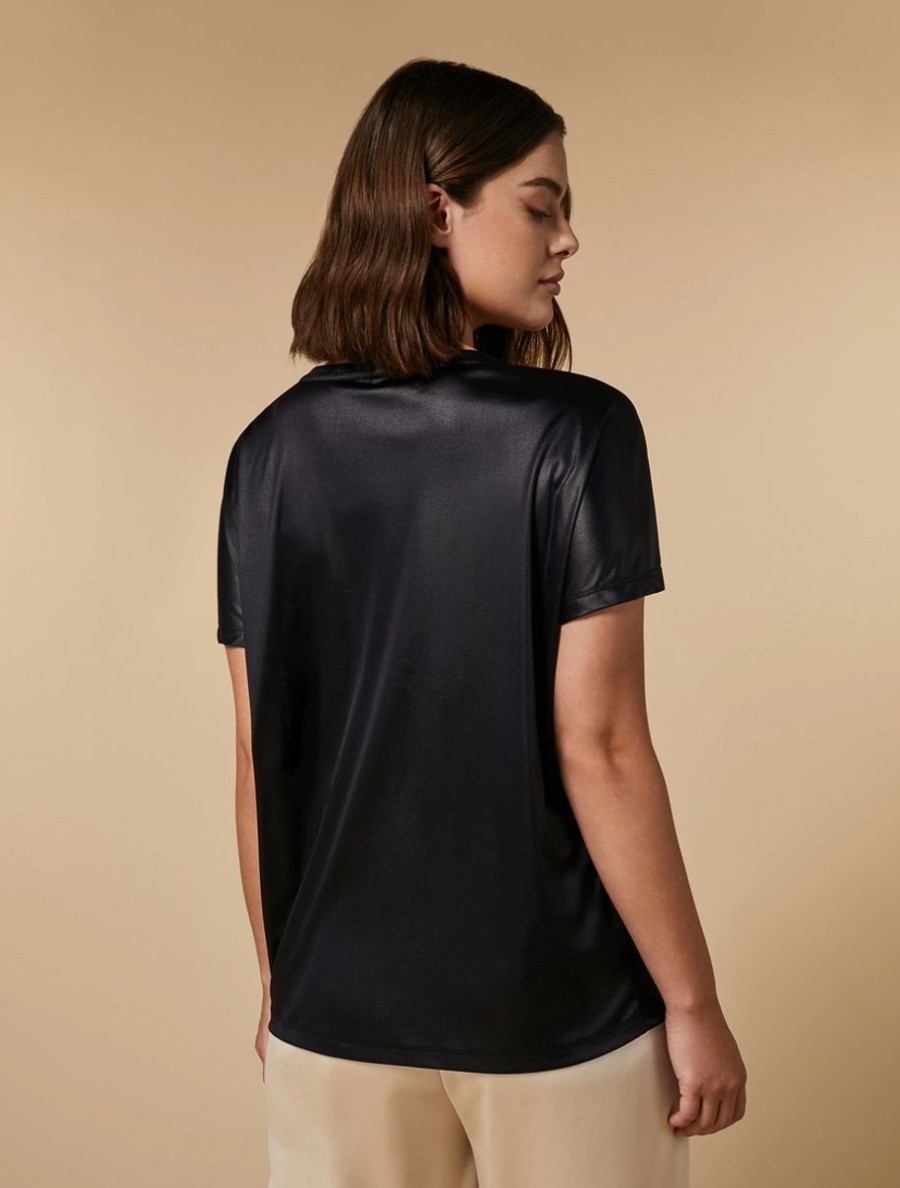 Vetements Marina Rinaldi | Tee-Shirt En Jersey Noir