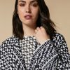 Vetements Marina Rinaldi | Cardigan En Maille Jacquard Outremer